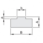 Kettenführungsprofil 08B-1 Profil ''T'' 20x20 in 2-m-Stücken