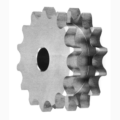 Doppel KR-Scheibe 08B-1, Z=14/14 für zwei nebeneinander laufende Ketten Gesamtbreite 28mm