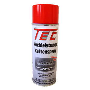 TEC-Hochleistungs-Kettenspray Temp.bereich: -30°C bis +250°C silikonfrei, biol. abbaubar (95%) Inhalt: 400 ml