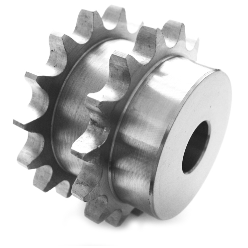 Doppelkettenrad 12B-1, Z=16/16, vorgeb. für zwei nebeneinander laufende Ketten Gesamtbreite 38mm